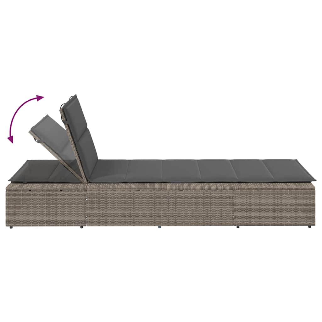 Sonnenliege Mit Schwebender Auflage Poly Rattan