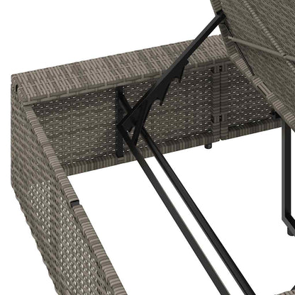 Sonnenliege Mit Schwebender Auflage Poly Rattan