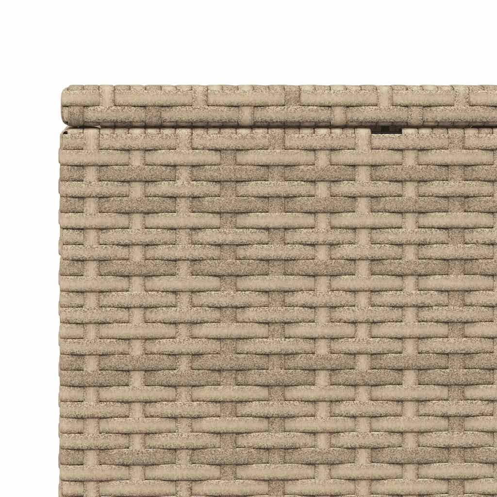 Sonnenliege Mit Schwebender Auflage Beige Poly Rattan