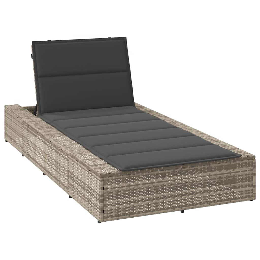 Sonnenliege Mit Schwebender Auflage Poly Rattan