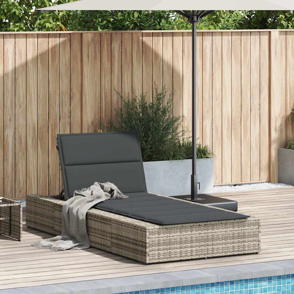 Sonnenliege Mit Schwebender Auflage Poly Rattan