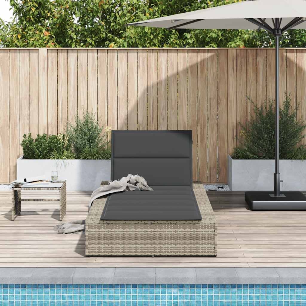 Sonnenliege Mit Schwebender Auflage Poly Rattan