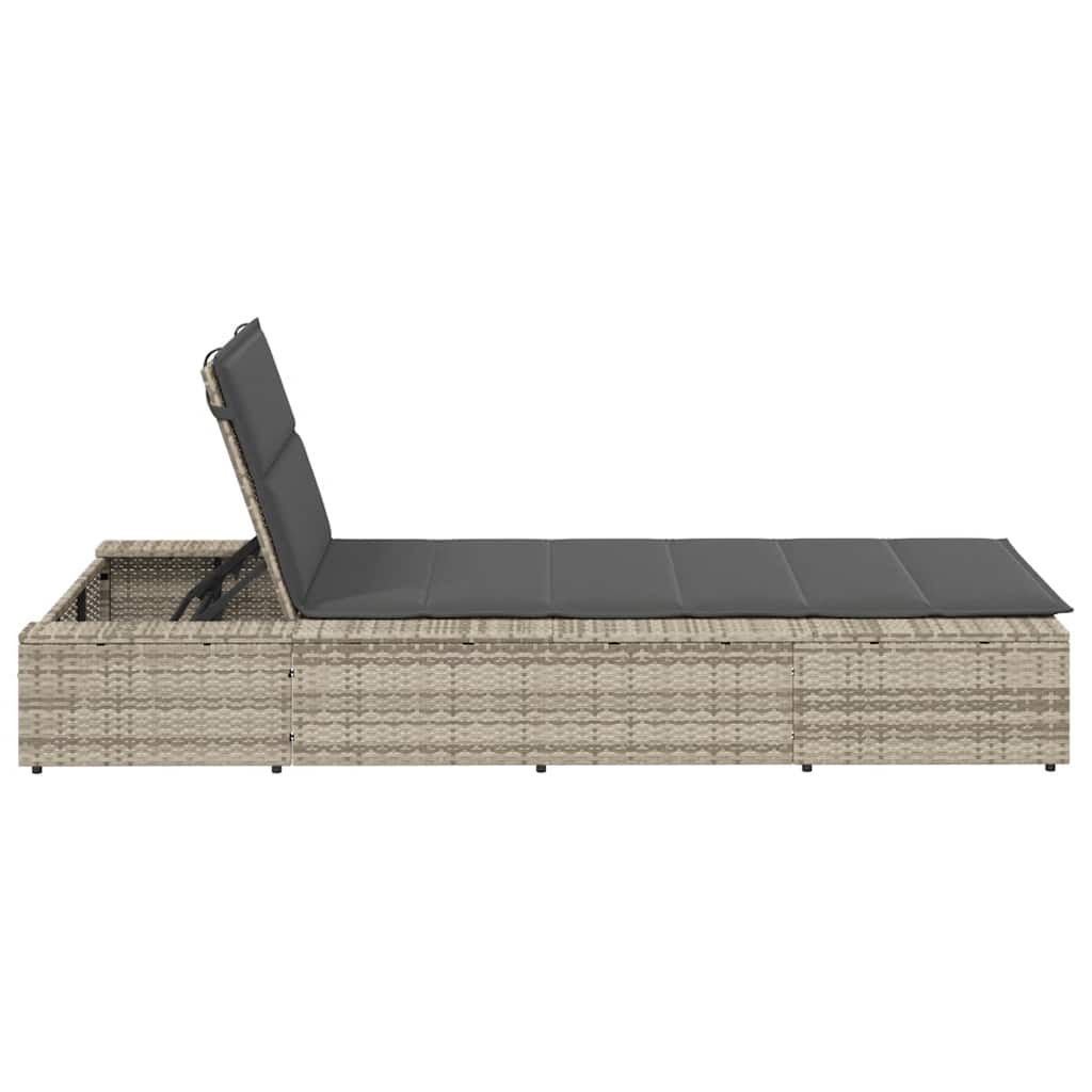 Sonnenliege Mit Schwebender Auflage Poly Rattan