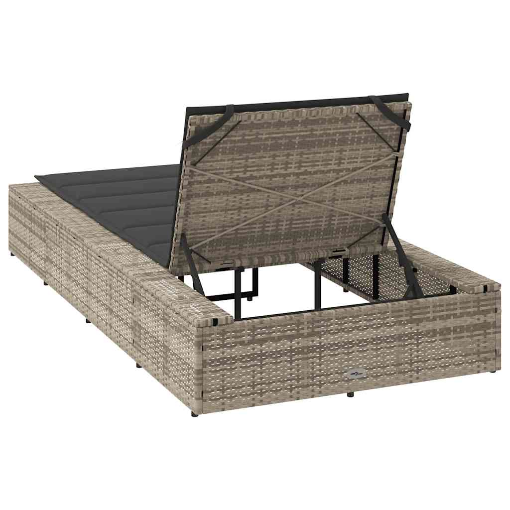 Sonnenliege Mit Schwebender Auflage Poly Rattan