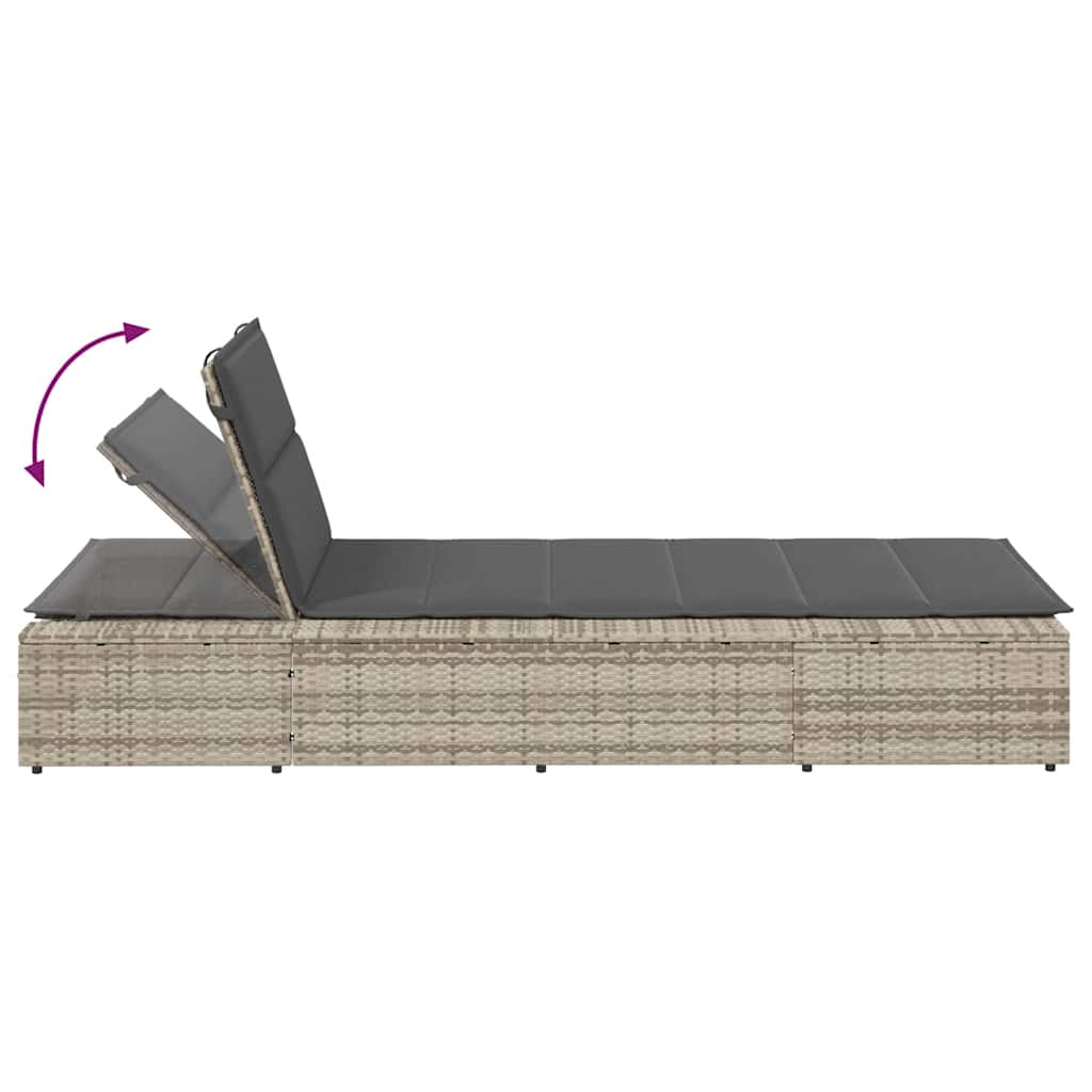 Sonnenliege Mit Schwebender Auflage Poly Rattan
