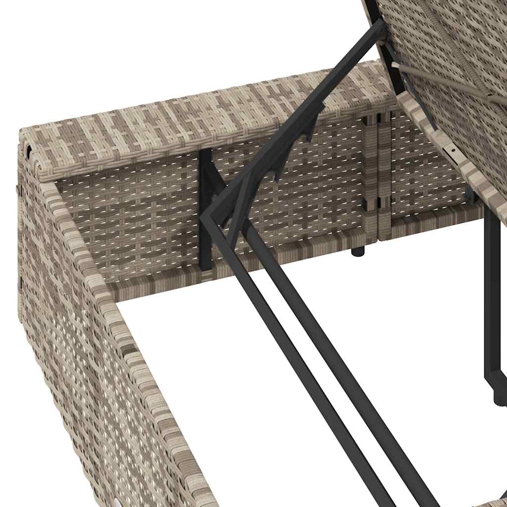 Sonnenliege Mit Schwebender Auflage Poly Rattan