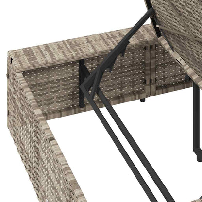 Sonnenliege Mit Schwebender Auflage Poly Rattan