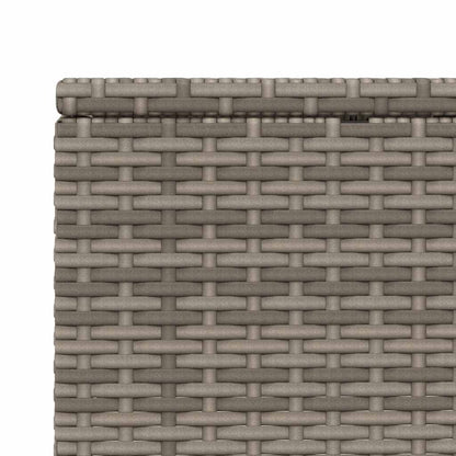 Sonnenliege Mit Schwebender Auflage Grau Poly Rattan