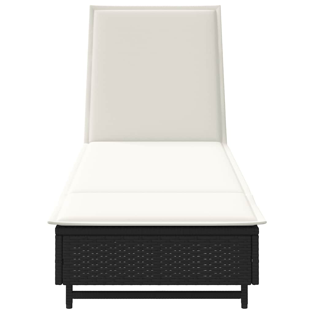 Sonnenliege Mit Rollen Und Auflage Poly Rattan