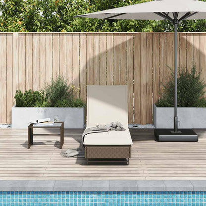 Sonnenliege Mit Rollen Und Auflage Poly Rattan