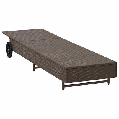 Sonnenliege Mit Rollen Und Auflage Poly Rattan