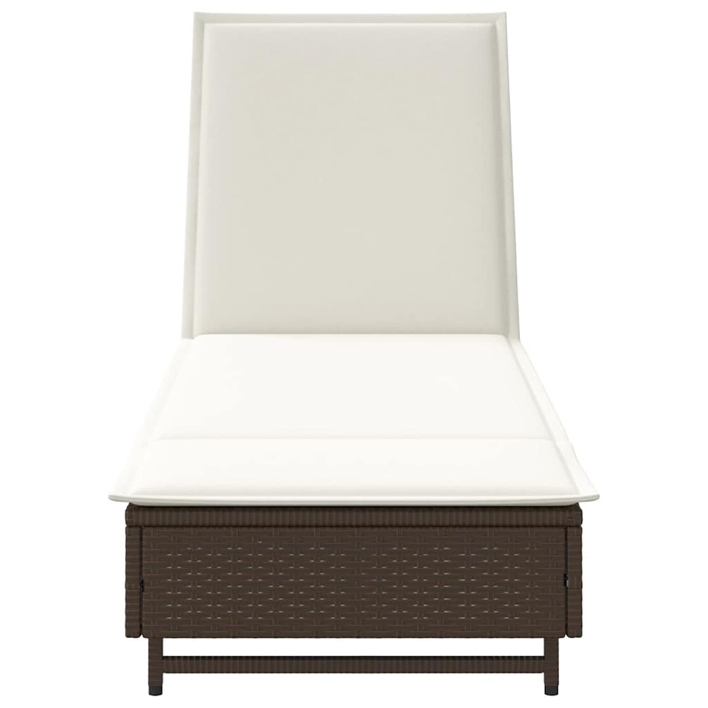 Sonnenliege Mit Rollen Und Auflage Poly Rattan