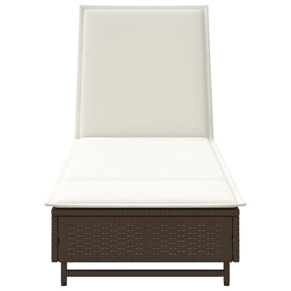 Sonnenliege Mit Rollen Und Auflage Poly Rattan