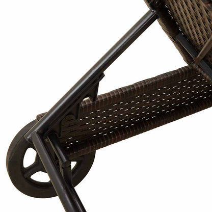Sonnenliege Mit Rollen Und Auflage Poly Rattan
