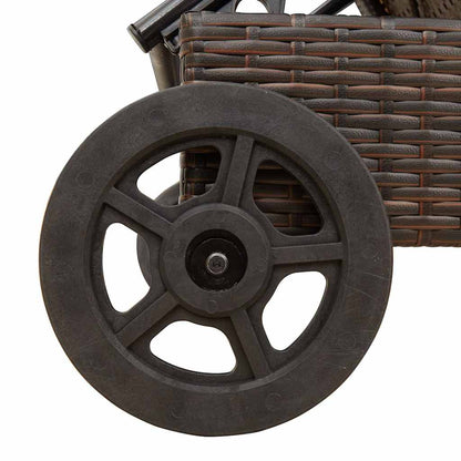 Sonnenliege Mit Rollen Und Auflage Poly Rattan