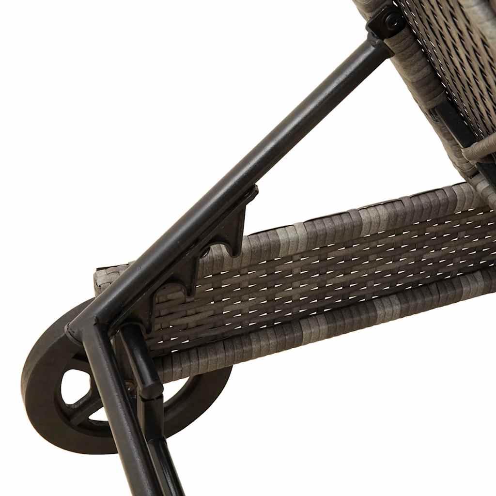 Sonnenliege Mit Rollen Und Auflage Poly Rattan