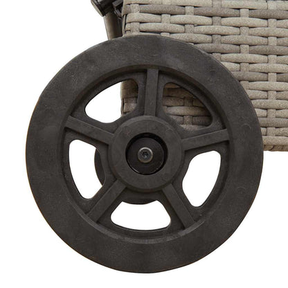Sonnenliege Mit Rollen Und Auflage Poly Rattan