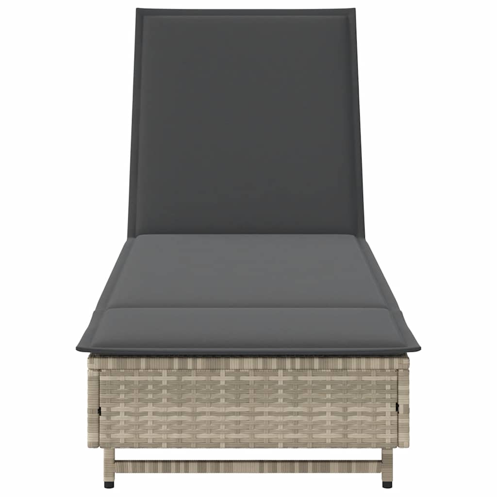 Sonnenliege Mit Rollen Und Auflage Poly Rattan