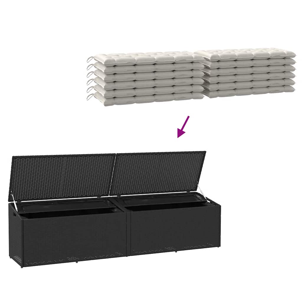 Garten-Auflagenbox 220X50X58 Cm Poly Rattan