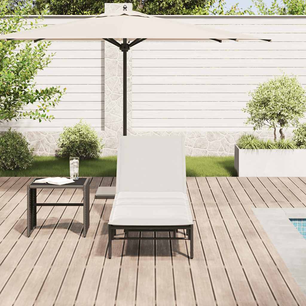 Sonnenliege Mit Auflage Poly-Rattan