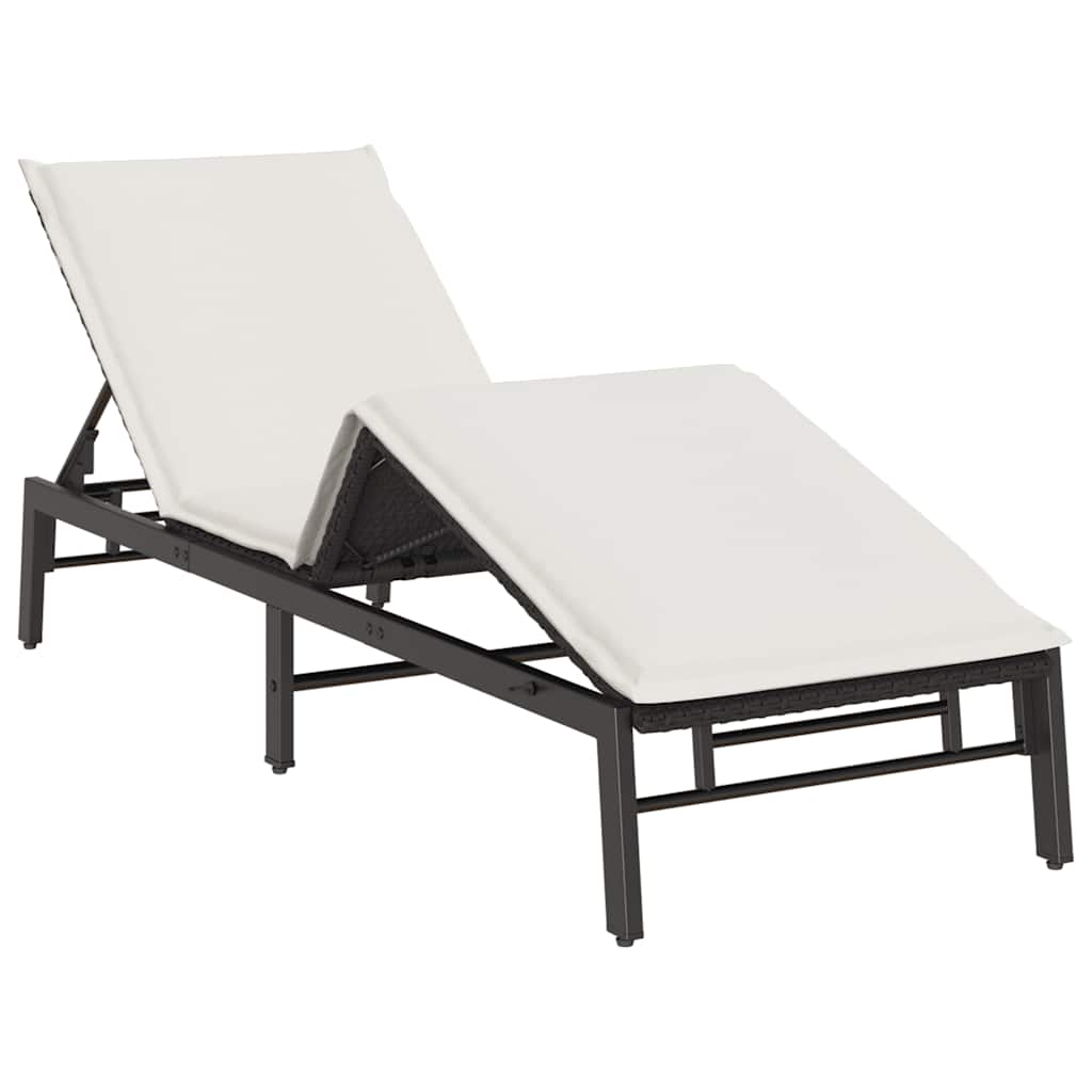 Sonnenliege Mit Auflage Poly-Rattan