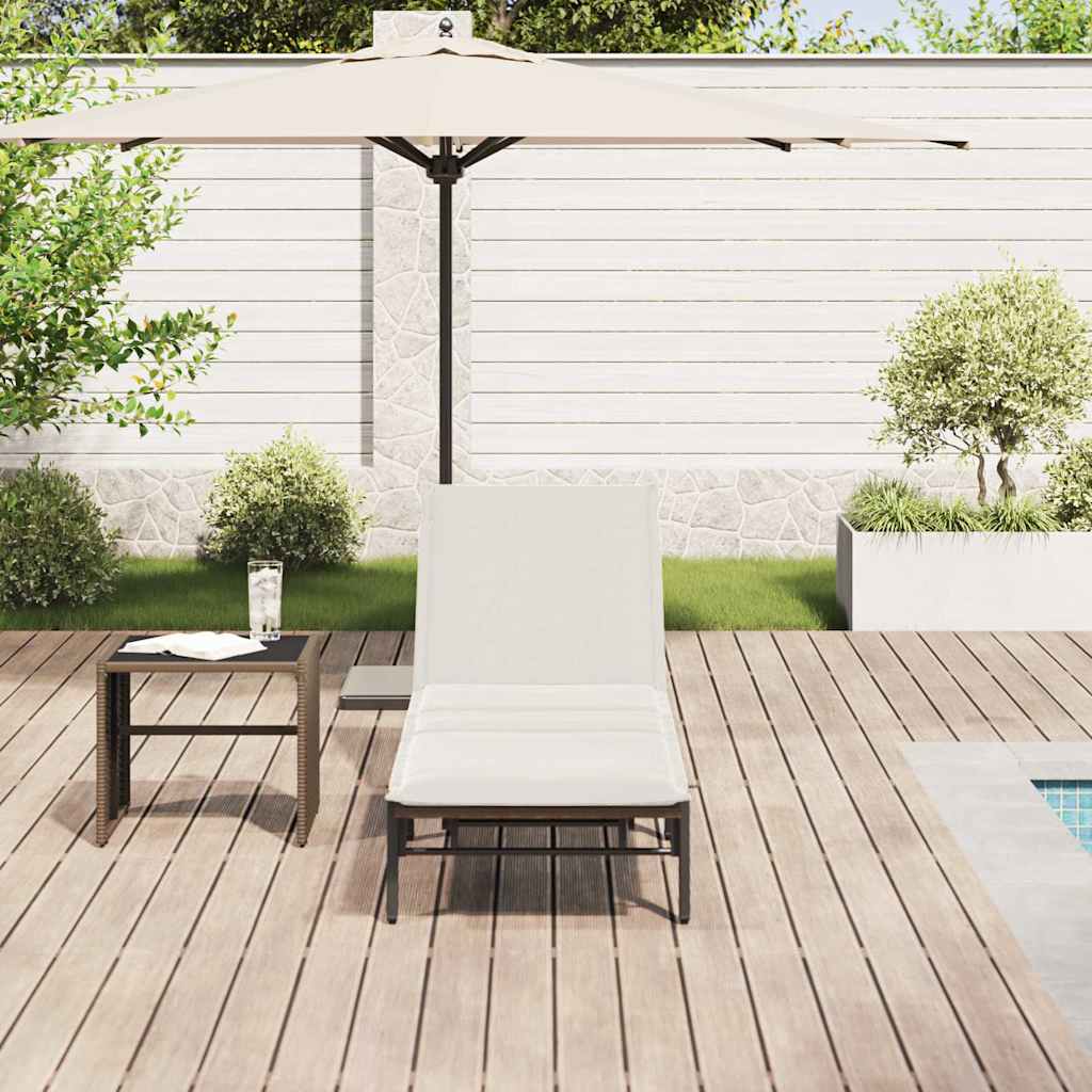 Sonnenliege Mit Auflage Poly Rattan