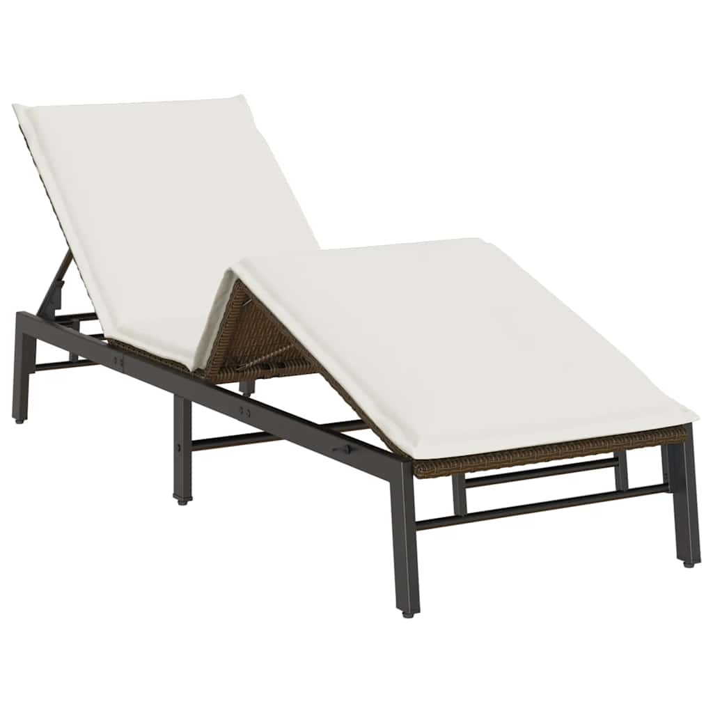 Sonnenliege Mit Auflage Poly Rattan