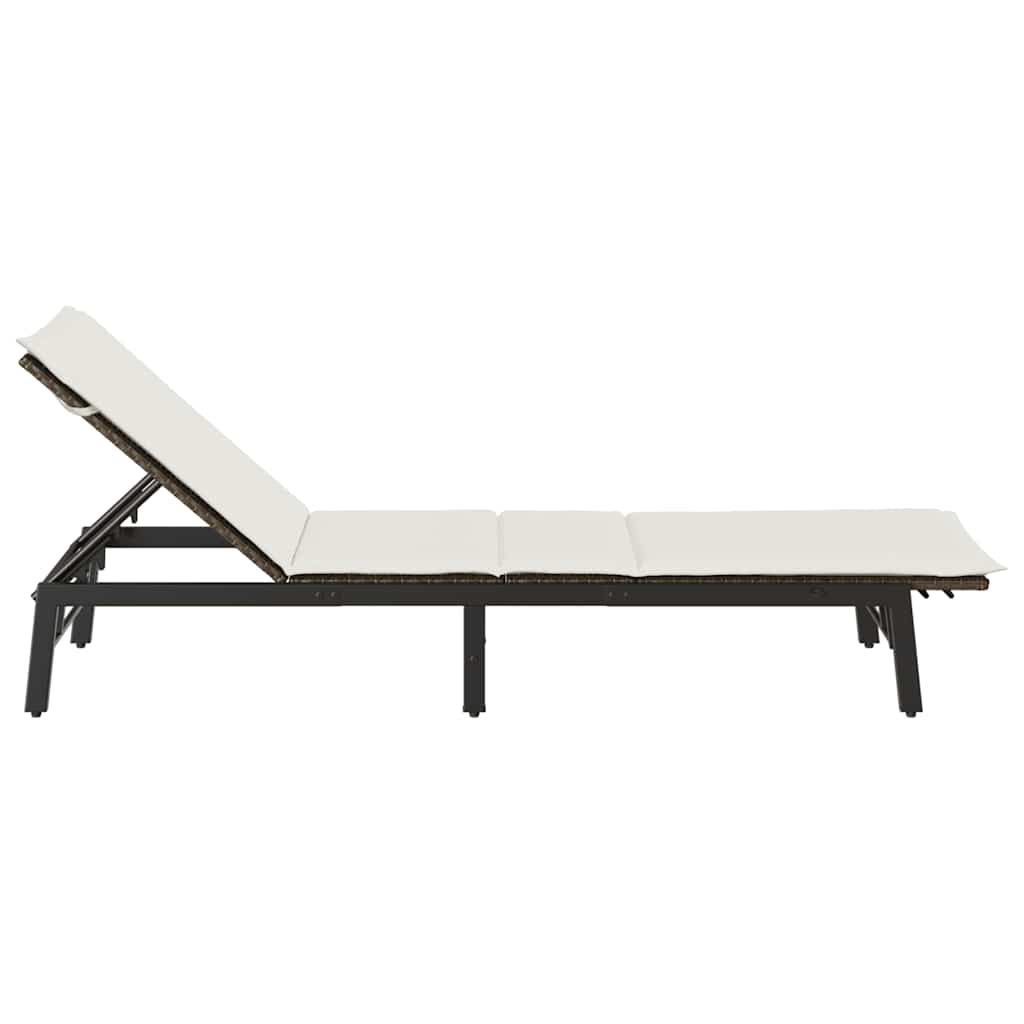 Sonnenliege Mit Auflage Poly Rattan