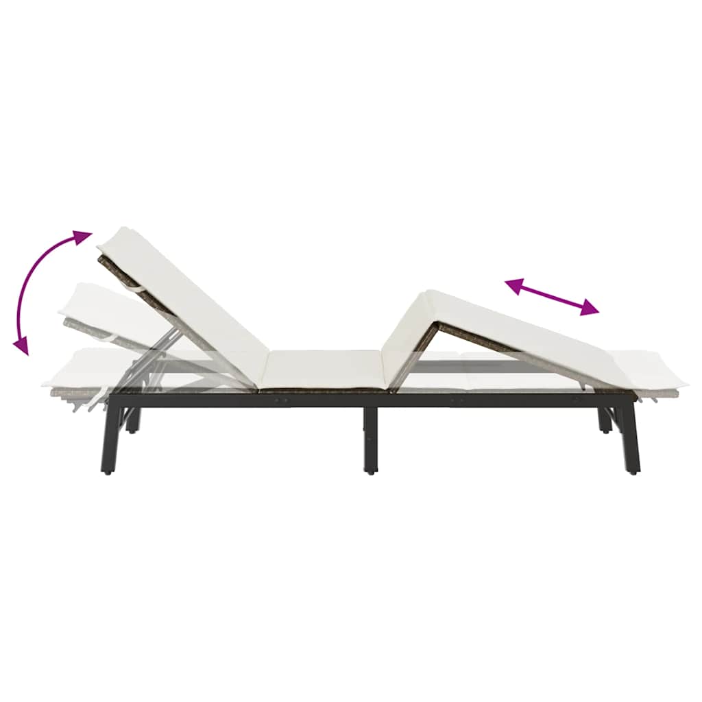 Sonnenliege Mit Auflage Poly Rattan