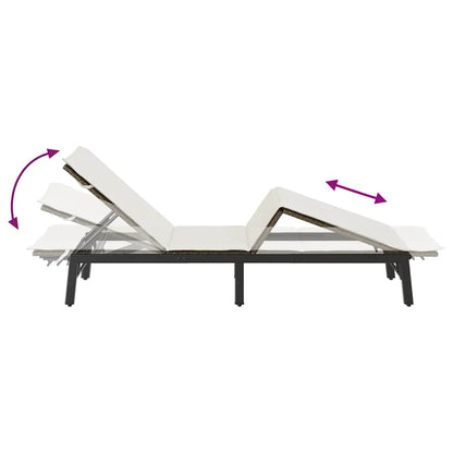 Sonnenliege Mit Auflage Poly Rattan
