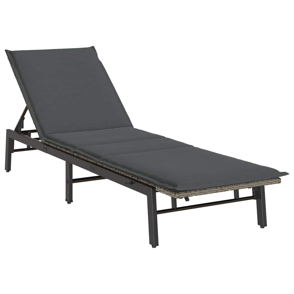Sonnenliege Mit Auflage Poly Rattan