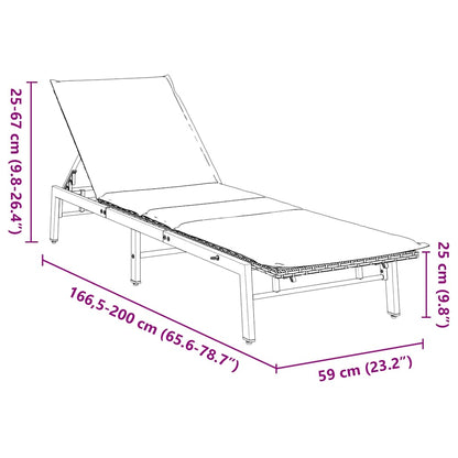 Sonnenliege Mit Auflage Poly Rattan