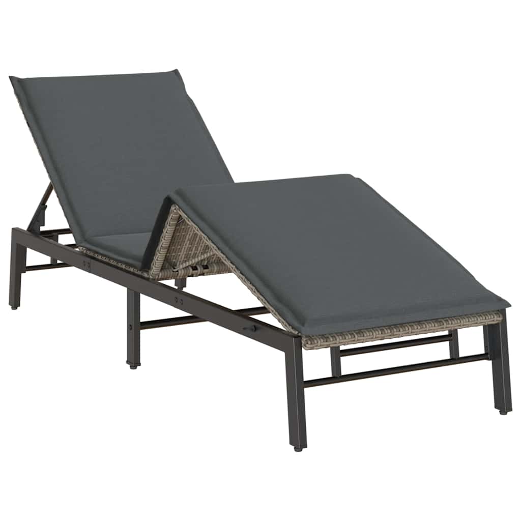 Sonnenliege Mit Auflage Poly Rattan