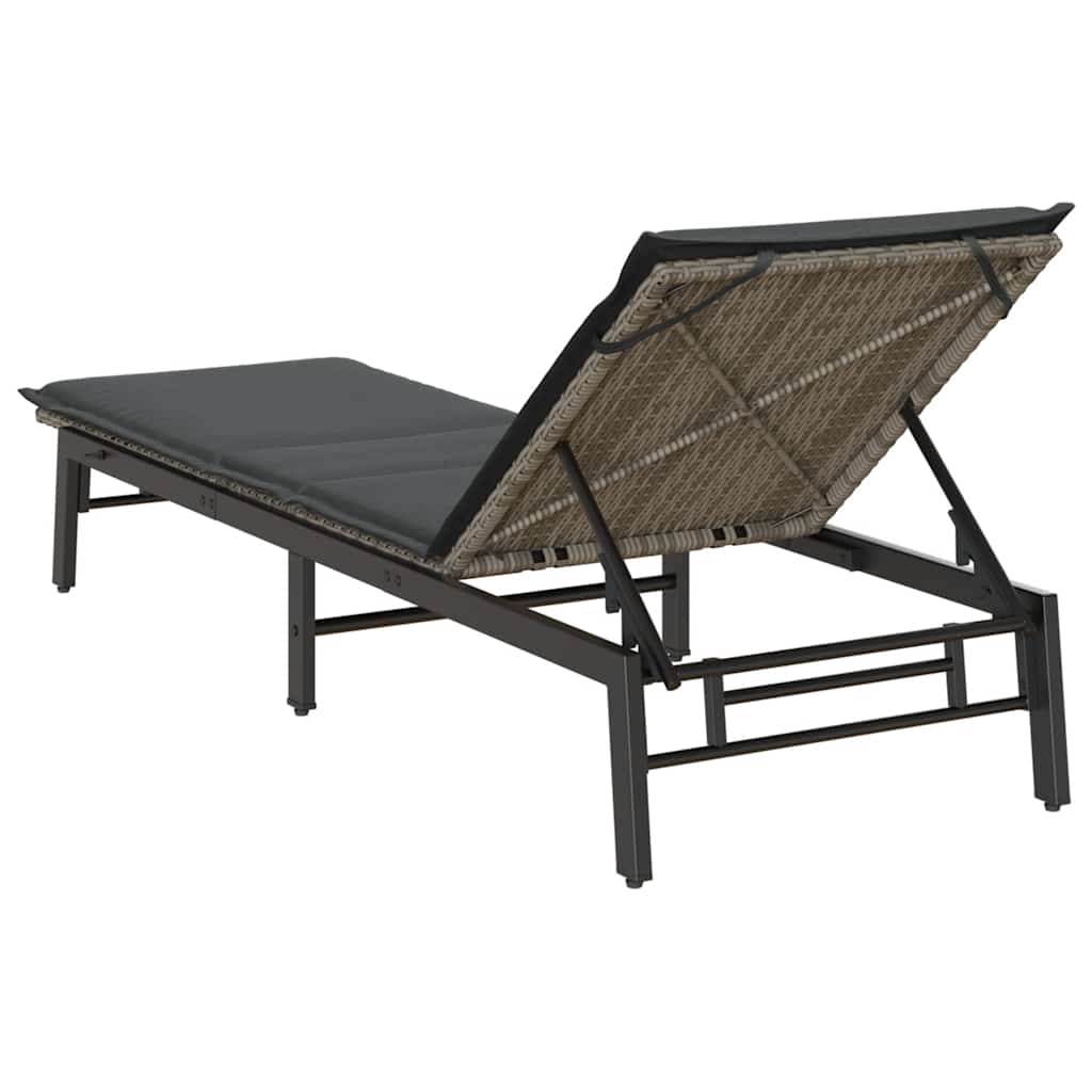 Sonnenliege Mit Auflage Poly Rattan