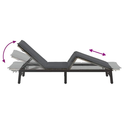 Sonnenliege Mit Auflage Poly Rattan