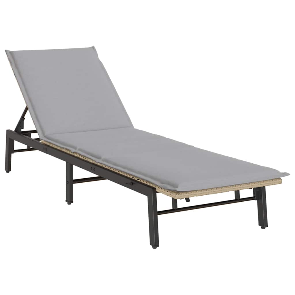 Sonnenliege Mit Auflage Poly Rattan