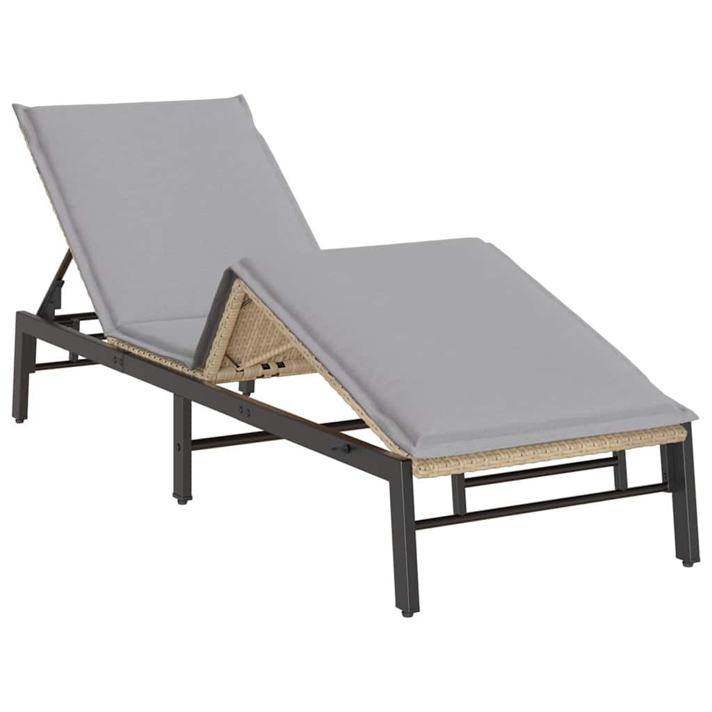 Sonnenliege Mit Auflage Poly Rattan
