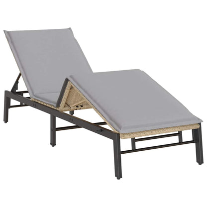 Sonnenliege Mit Auflage Poly Rattan