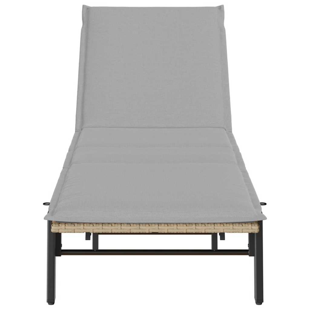 Sonnenliege Mit Auflage Poly Rattan