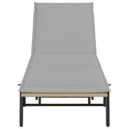 Sonnenliege Mit Auflage Poly Rattan