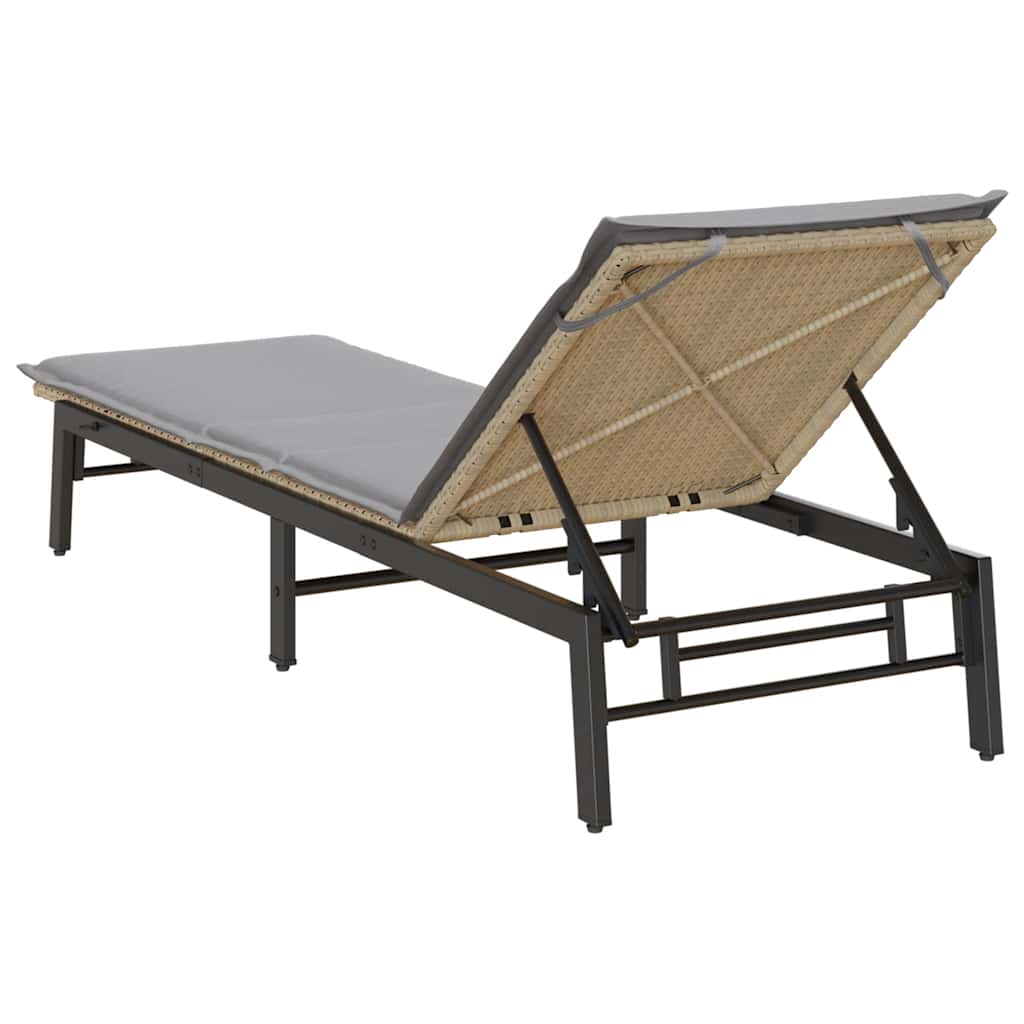 Sonnenliege Mit Auflage Poly Rattan