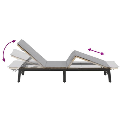 Sonnenliege Mit Auflage Poly Rattan