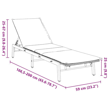 Sonnenliege Mit Auflage Poly Rattan