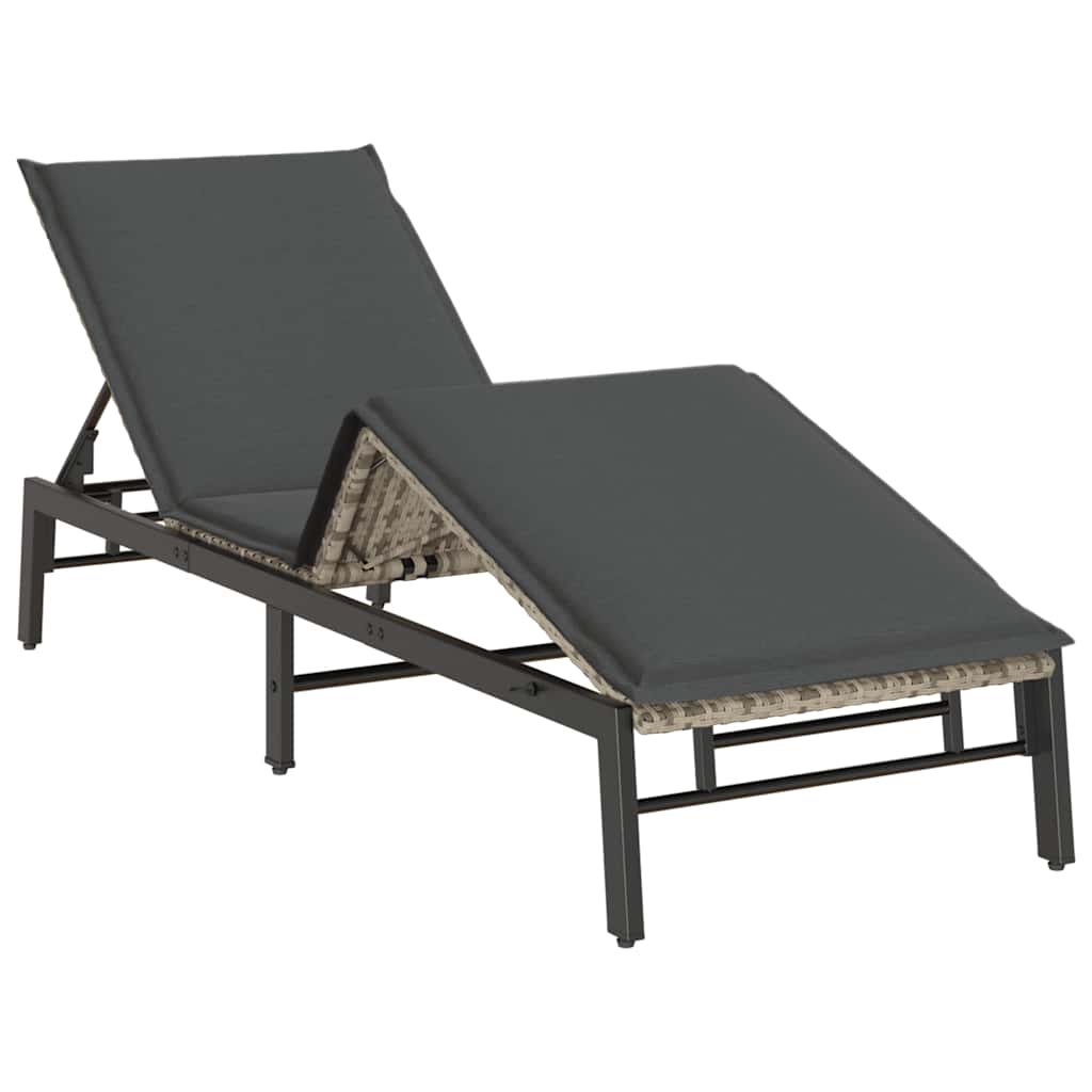 Sonnenliege Mit Auflage Poly Rattan