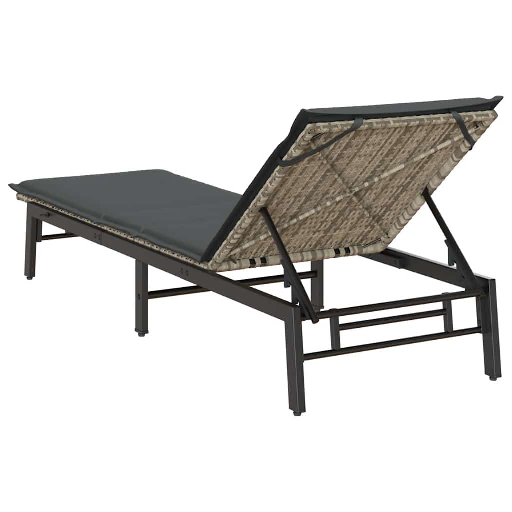 Sonnenliege Mit Auflage Poly Rattan