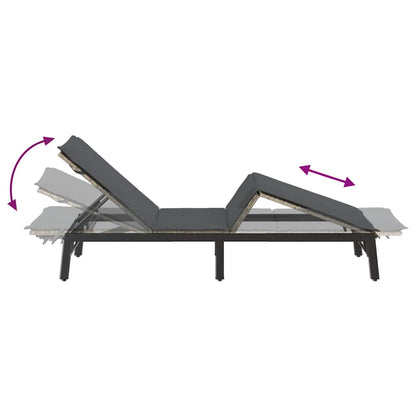 Sonnenliege Mit Auflage Poly Rattan