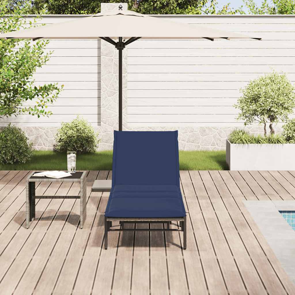 Sonnenliege Mit Auflage Poly Rattan