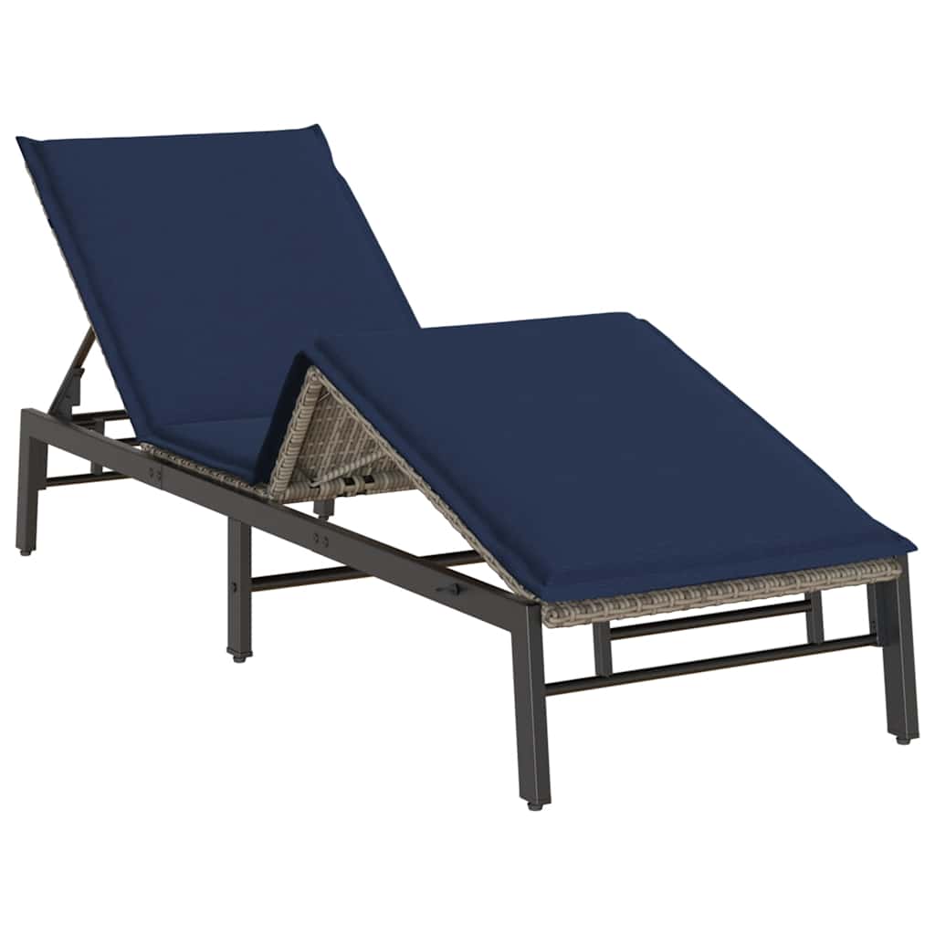 Sonnenliege Mit Auflage Poly Rattan