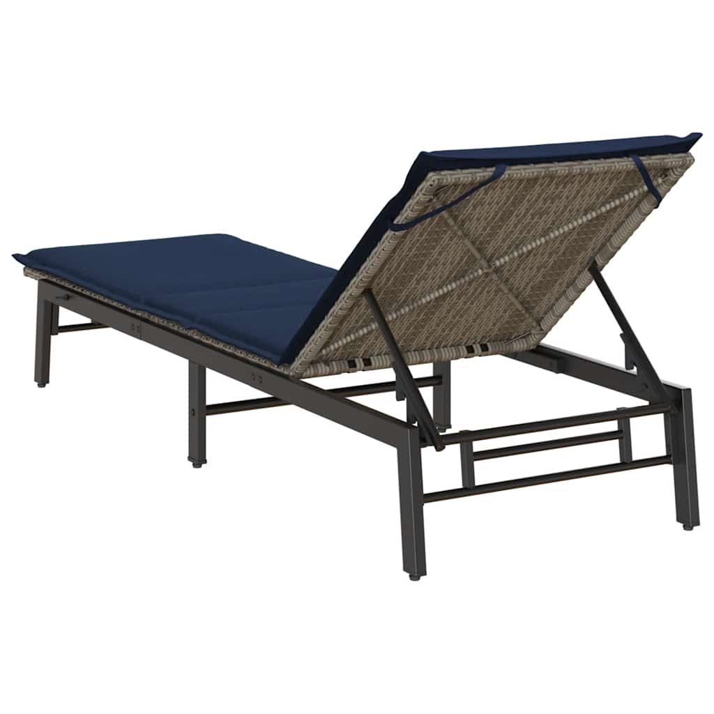 Sonnenliege Mit Auflage Poly Rattan