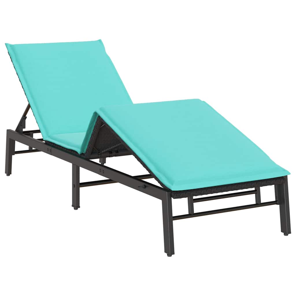 Sonnenliege Mit Auflage Poly-Rattan